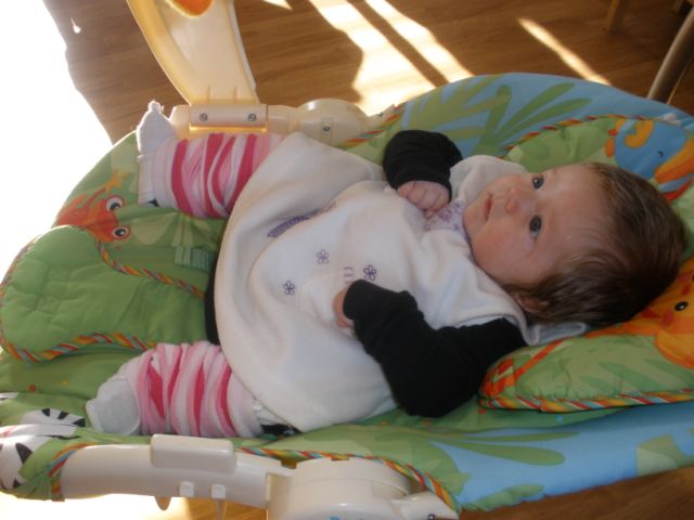 Our Baby with the Harness On